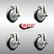 Service Caster 5 Inch 316SS Black Polyurethane Wheel Swivel Bolt Hole Caster Set with Brake SCC SCC-SS316BH20S514-PPUB-BLK-TLB-4 - alternate 4